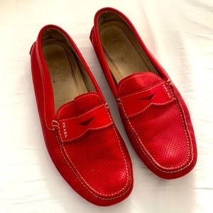 Mens PRADA Saffiano Leather Loafers Driver Size 11